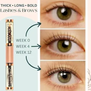 Castor Oil Organic (2oz) + Filled Mascara Tube USDA Certified, 100% Pure, Cold Pressed, Hexane Free by Live Fraiche. Hair Growth Oil for Eyelashes, Eyebrows, Hair. Lash Growth Serum. Brow Treatment