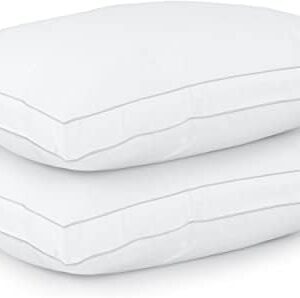 Utopia Bedding Bed Pillows for Sleeping Queen Size (White), Set of 2, Cooling Hotel Quality, Gusseted Pillow for Back, Stomach or Side Sleepers