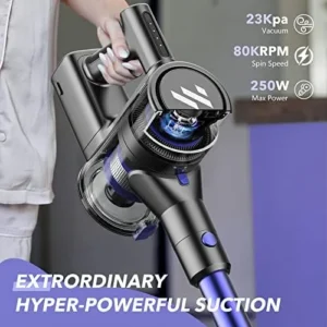 Vacuum Cleaner Cordless Vacuum Stick Cordless Vacuum Cleaner with 23Kpa Super Suction, 80000 RPM High-Speed Brushless Motor, Up to 35 Mins Runtime Lightweight Vacuum Cleaners for home Hardwood Floor