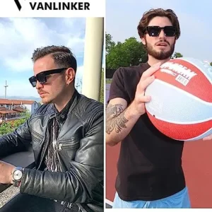 VANLINKER Thick Square Sunglasses for Men Women Retro Chunky Rectangle Shades UV400 Protection VL9731