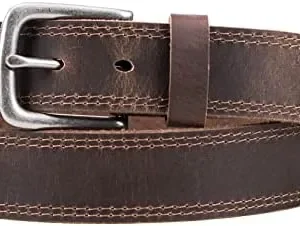 VATAN Men’s Genuine Leather Casual Every Day Jeans Belts, Handmade Men Leather Belt with Gift Box