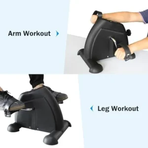 Veemuaro Under Desk Bike Pedal, Portable Mini Exercise Bike with LCD Display for Arm/Leg Exercise, Mini Peddler for Home/Office