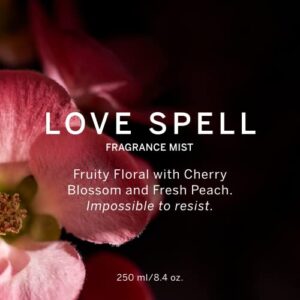 Victoria’s Secret Love Spell Mist, Body Spray for Women, Notes of Cherry Blossom and Fresh Peach Fragrance, Love Spell Collection (8.4 oz)