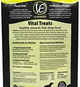 Vital Essentials Freeze Dried Dog Treats, Dog Snacks Made in The USA, All Natural Dog Treats, Great Training Treats for Dogs, Duck Nibs 2.0 oz