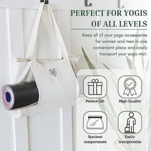 VitalityBear Yoga Mat Bag with Yoga Mat Carrier – Yoga Bag with Yoga Mat Holder – Yoga Bags and Carriers Fits All Your Stuff – Yoga Mat Bags for Women Men – Tote Gym Bag with Yoga Mat Holder