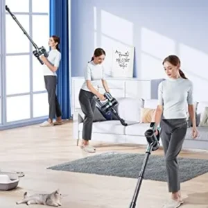 Voweek Cordless Vacuum Cleaner, 30Kpa Powerful Stick Vacuum with LED Display, MAX 45Mins Runtime, 2024 Latest Motor, 8 in 1 Vacuum Cleaners for Home for Pet Hair & Carpet