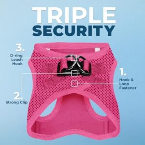 Voyager Step-in Air Dog Harness – All Weather Mesh Step in Vest Harness for Small and Medium Dogs by Best Pet Supplies – Harness (Fuchsia), Small