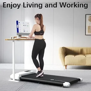 Walking Pad 2 in 1 Under Desk Treadmill, 2.5HP Low Noise Walking Pad Running Jogging Machine with Remote Control for Home Office, Lightweight Portable Desk Treadmill Installation Free