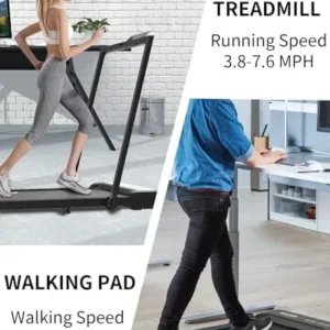 Walking Pad, AKLUER 2 in 1 Folding Treadmill, 2.25 HP Walking Pad Under Desk Treadmill, Portable Walking Treadmill for Home, Office, Light Weight Electric Walking Jogging Machine