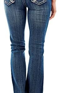 WallFlower Women’s Luscious Curvy Bootcut Mid-Rise Insta Stretch Juniors Jeans (Standard and Plus)