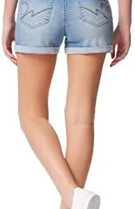 WallFlower Women’s Sassy Denim Shorts High-Rise Insta Soft Juniors (Standard and Plus)