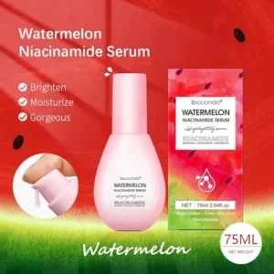 Watermelon Niacinamide Highlighting Serum – with Hyaluronic Acid – Brighten, Moisturize, and Lightweight Facial Serum & Priming Liquid Highlighter for Skin Care (75ml)