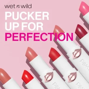 wet n wild Lipstick Mega Last High-Shine Lipstick Lip Color Makeup, Bright Pink Pinky Ring