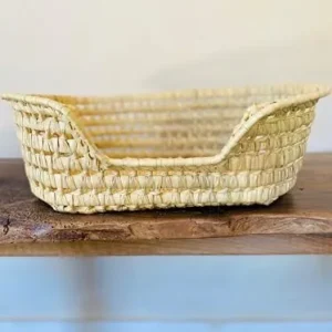 Wicker Cat Bed – Bed for kitten and puppies, Stylish and Comfortable Rattan Pet Lounger for Your Feline Friend | Handwoven, Cozy, and Durable Cat Furniture