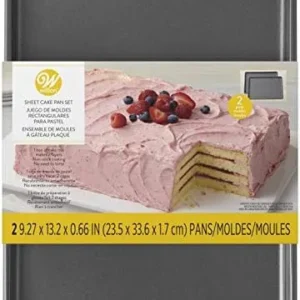 Wilton Easy Layers Sheet Cake Pan, Rectangle Sheet Pan, 2-Piece Baking Sheets Set, Steel