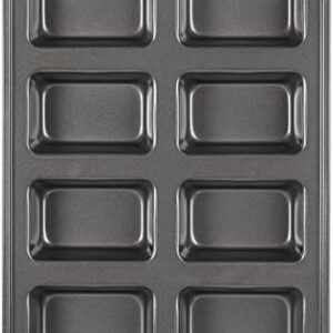 Wilton Perfect Results Non-Stick Mini Loaf Pan, 8-Cavity, 15.2 IN x 9.5 IN x 1.6, Gray