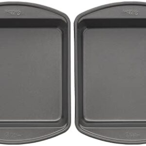 Wilton Perfect Results Premium Non-Stick 8-Inch Square Cake Pans, Bakeware Set of 2, Steel