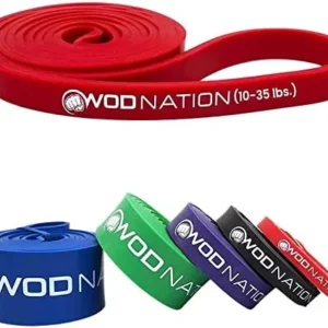 WOD Nation Pull Up Assistance Bands (10-175lbs Band) – Best for Pullup Assist, Chin Ups, Resistance Bands Exercise, Stretch, Mobility Work & Serious Fitness – 41 inch Straps