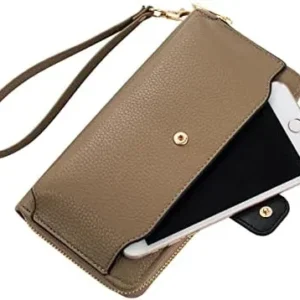 Women Wristlet Wallet with Cell Phone Holder Zip Around Handbag …