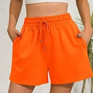 Women’s Sweat Shorts Athletic Casual Lounge Summer Comfy High Waisted Shorts Gym Running Shorts with Pockets