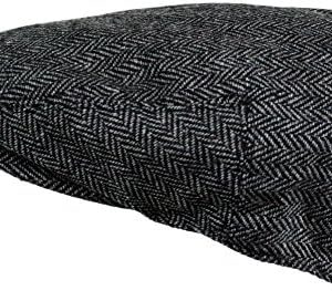 Wonderful Fashion Men’s Classic Herringbone Tweed Wool Blend Newsboy Ivy Hat (Large/X-Large, Charcoal)