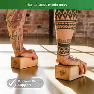 WOODPOWER® BalanceBlocks(Original & Contour) I Handstand Blocks & Yoga Block in One – Support Your Wrists During Bodyweight Training, Gymnastics, Acrobatics, Yoga and More (Pack of 2)