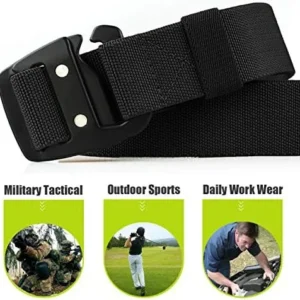 WYuZe Mens Tactical Belt Military Elastic Stretch Duty Riggers Belt Metal Buckle