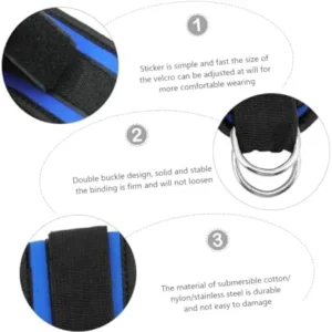 Yardwe 3 Pairs Ankle Straps Ankle Exercise Straps Ankle Belt for Gym Weightlifting Ankle Cuff Attachment Leg Ankle Resistance Belt Sports Fitness Diving Cotton Padded