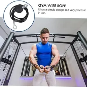 Yardwe 3pcs Fitness Wire Rope Leg Press Machine Cable Lock Exercise Cables Steel Gym Wire Cable Snare Wire Bike Lock Cable Workout Accessories Steel Wire Cable Pulley Pulling Machine