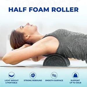 Yes4All High Density Half Round Foam Roller Support Pain Relieved, Physical Therapy, Back, Leg and Muscle Restoration, 12″, 18″, 24″, 36″