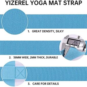 Yizerel 2 Packs Yoga Mat Strap for Carrying, Yoga Mat Carrier, Adjustable Yoga Mat Sling for Yoga Mat Exercise Mat