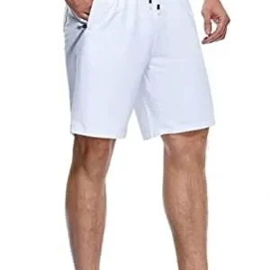 YnimioAOX Men’s Shorts Casual Workout Sports Shorts with Zipper Pockets