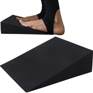 Yoga Block Wedge Yoga Foam Slant Board Calf Stretcher for Wrist and Lower Back Support, Knee Pad, Back Support, Black