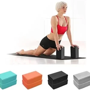 Yoga Blocks (Set of 2), 9″ x 6″ x 3″ High Density EVA Foam Yoga Block Exercise Bricks, Soft Non-Slip Surface for Yoga, Pilates, Meditation, Block to Support and Improve Poses and Flexibility #A