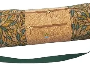 Yoga Mat Bag – Adjustable Strap Yoga Bags and Carriers Fits All Your Stuff – Double Zippered Yoga Mat Carrier Bag for Women – Earth-Friendly Cork Yoga Bag – Fits Large Mat – Yoga Mat Bags for Women