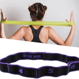 Yoga Strap Stretch Band Elastic 35 inch 8 Loops Yoga Stretching Strap for Pilates Athletic Workout Flexibility Adult Kids