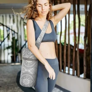 Yoga with Large Size Pocket, Yoga Mat Canvas Bag Adjustable Strap Yoga Mat Tote Bag Large Yoga Mat Container Yoga Mat Storage Bag