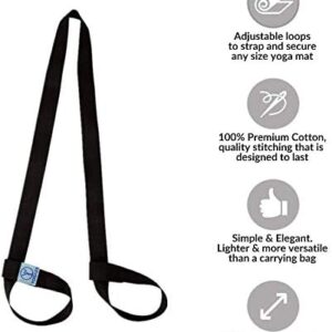 YOGAER Yoga Mat Carrier Strap, Adjustable Thick Straps Sling for Carrying Large Mats, Stretching Band