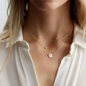 Yoosteel Layered Initial Pearl Necklaces for Women Trendy, Dainty 16K Gold Plated Pearl Necklace for Women Initial A-Z Pendant Necklace Gold Layered Necklaces for Women Girls Jewelry