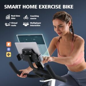 YOSUDA PRO Magnetic Exercise Bike 400lbs/350lbs Indoor Cycling Bike Stationary with Comfortable Seat Cushion, Silent Belt Drive