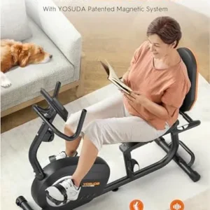 YOSUDA Recumbent Exercise Bike 350LB Weight Capacity-Recumbent Bikes for Home Use with Comfortable Seat, Pulse Sensor & 16-level Resistance