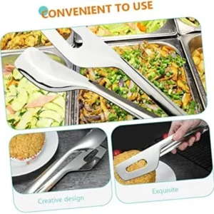 Zerodeko Barbecue Tongs Food Serving Tong Sphagetti Steak Tongs Bbq Food Clips Kitchen Gadgets Metal Food Tong Grill Bbq Tongs Spachella 304 Stainless Steel Dessert Household