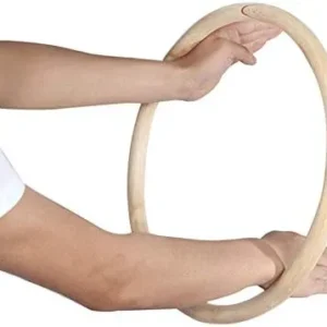 ZooBoo Wing Chun Rattan Ring – Natural Wood Rings Wing Tsun Kung Fu Legs Hand Strength Training Equipment Yewen Sau Sticky IP Man Siu Lum Kung Fu Rings – Rattan 11 inch