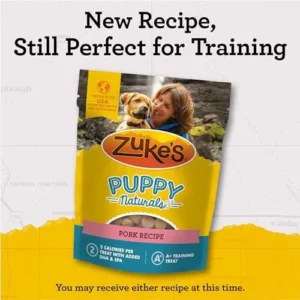 Zuke’s Puppy Naturals Bag of Soft Puppy Treats for Training, Natural Dog Treats Bites With Pork Recipe