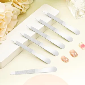 10 Pack Metal Nail Files, 4 Inch Small Size Stainless Steel Double Side Nail File Set Toenail Files with Curved Pointed Tip,Diamond Nail File Manicure Tool for Hand and Foot Care