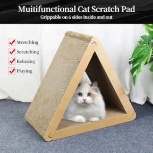 3 in 1 Cat Scratcher Cardboard,Cardboard Reversible Cat Scratching Pad Large Wide Corrugated Modern Sofa Bed with Catnip Vertical Cat Scratchers for Indoor Cats,17.7 Inch Cat Scratch Pad