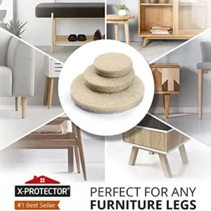 357 pcs Beige Felt Furniture Pads X-Protector! Huge Quantity of Furniture Pads for Hardwood Floors with Many Big Sizes – Your Ideal Wood Floor Protectors for Furniture. Protect Any Type of Hard Floor!