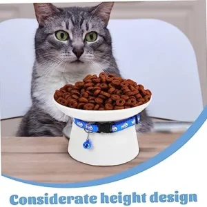 4pcs Cat Food Bowl Cat Feeding & Watering Supplies Cats and Dogs Dog Food and Water Bowl with Stand Cat Bowls Cat Plates Pet Feeder Cat Water and Food Bowl Tableware Ceramics Large