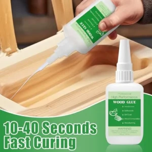 50g Wood Glue Clear- Heavy Duty Wood Glue for Furniture Woodworking, Strong Adhesive Waterproof Super Glue Gel for Wood Crafts