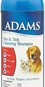 Adams Flea & Tick Shampoo For Any Age Dogs Or Cats 12 Oz